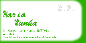 maria munka business card